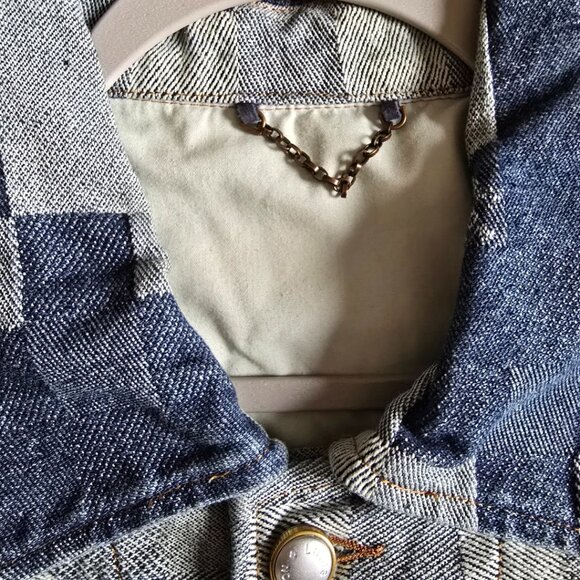 Louis Vuitton distressed blue damoflage jacket size medium - Picture 3 of 6